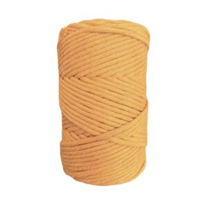 MAKRAM ECO LUSH 1-slået, Sun Yellow, 4mm & 9mm