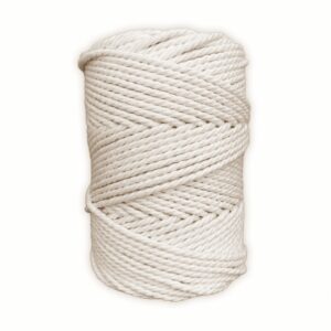 MAKRAM ECO LUSH 3-slået, Natural, 3-5 mm