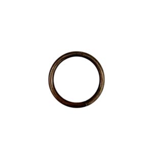 Lille metalring, Gl. messing, 4 cm