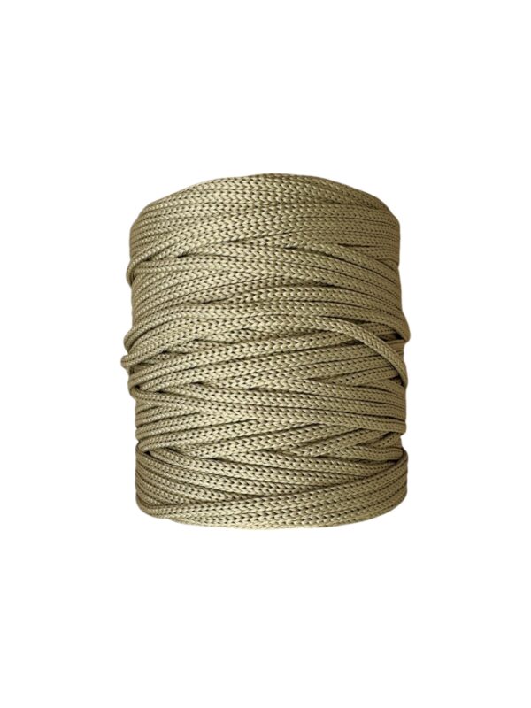 MAKRAM OUTDOOR Braided garn, Olive Green, 3 mm