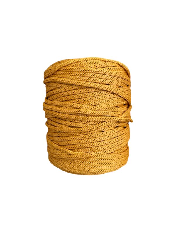 MAKRAM OUTDOOR Braided garn, Sunshine Yellow, 3 mm