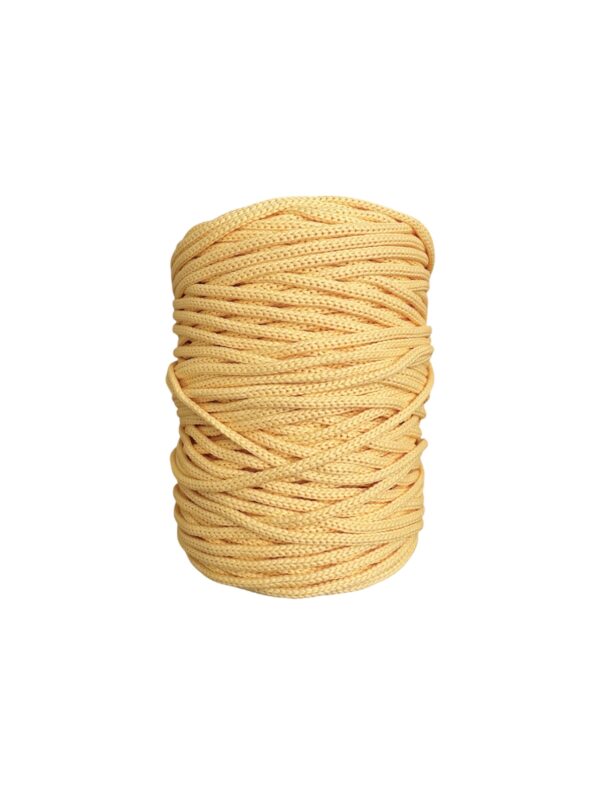 MAKRAM OUTDOOR Braided garn, Pastel Yellow, 3 mm