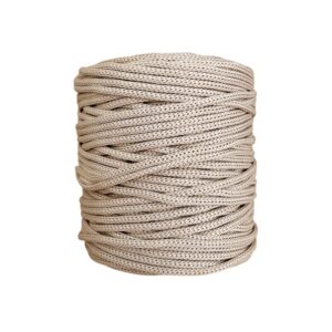 MAKRAM OUTDOOR Braided garn, Light Beige, 3-5 mm