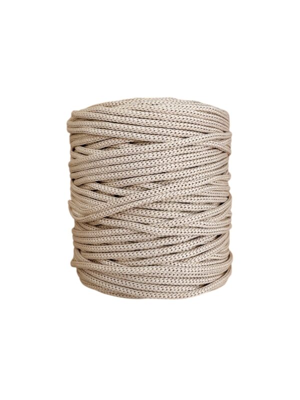 MAKRAM OUTDOOR Braided garn, Light Beige, 3-5 mm