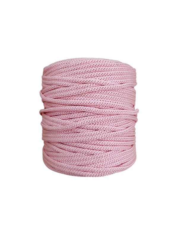 MAKRAM OUTDOOR Braided garn, Light Pink, 3-5 mm