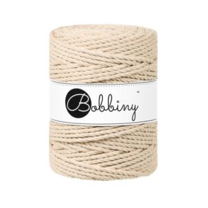 Bobbiny 3-slået, 5 mm, Warm Beige