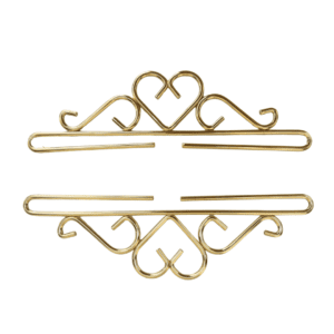 Klokkestreng beslag med hjerter, 23 cm, genbrug