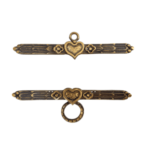 Klokkestreng beslag med hjerter, 20 cm, genbrug