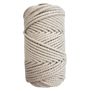 MAKRAM ECO LUSH 3-slået, Cream, 3mm & 4mm