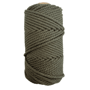MAKRAM ECO LUSH 3-slået, Khaki, 3mm & 4mm