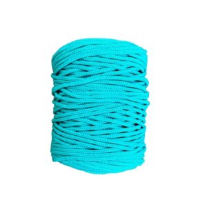 MAKRAM OUTDOOR Braided garn, Turquoise, 3-5 mm